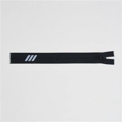 Black striped nylon zipper